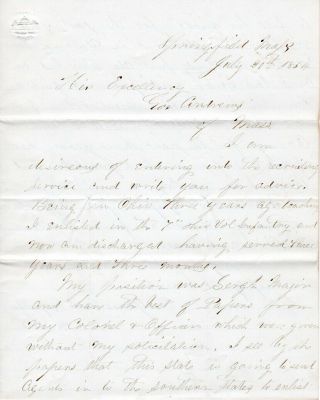 1864,  Newton K.  Hubbard,  7th Ohio,  Letter Re: Wants To Recruit Rebels For North