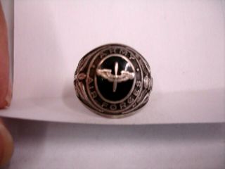 Vintage Ww Ii Army Air Force Pilot Wings Sterling Silver Ring Size 8