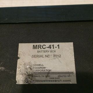 MCDOWELL BATTERY BOX THALES MRC - 41 - 1 AN/PRC - 148 RADIO MILITARY POWER SUPPLY 2