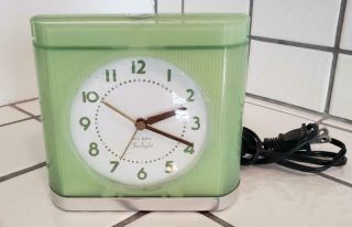 Rare Retro Green Vintage Westclox Big Ben Twilight Alarm Clock Night Art Deco