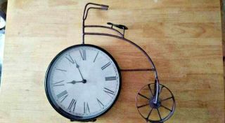 Vintage Unique Old - Fashioned Bicycle Metal Wall Clock,  Battery