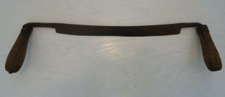 Draw Knife,  Large 19 " Bark Scraper,  Shaving,  Curved Blade,  Hand Forged,  Antique