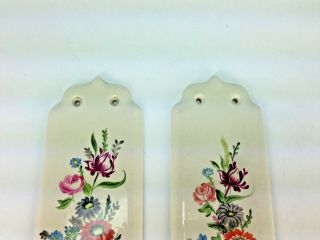 Vintage Regency England Hand Painted Ceramic Door Push Plates 5