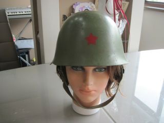 Yugoslav/serbian Steel Helmet Jus M59/85 With Red Star All Most