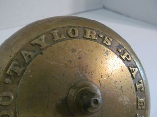 Antique Taylor ' s Patent 1860 Victorian Crank Door Bell - Patent Oct 23 1860 7