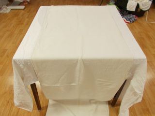 Vtg Antique French Fabric White Hemp Linen Grain Bag Sack Sheet Blanket 78x46