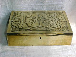 Vintage Arts And Crafts Brass Box