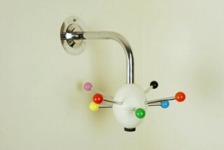 Vintage Sputnik Coat Rack Hanger Wall Atomic O.  Borsani Eames Panton 1970s 80s