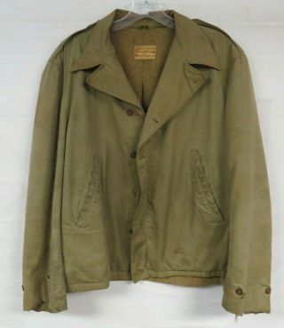 Vintage Ww2 Us Army Officers Field Jacket World War Ii Intage 40s Conmar Zip