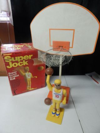 Vintage Jock Basketball Action Player Game Schaper Touch Toy