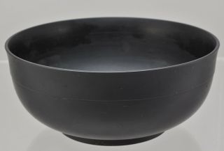 Antique Wedgwood Smooth Turned 8 Inch Black Basalt Bowl 19th Century