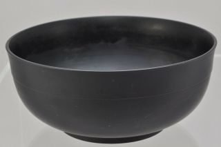 Antique Wedgwood Smooth Turned 8 Inch Black Basalt Bowl 19th Century 2