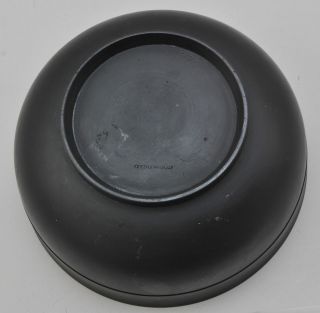 Antique Wedgwood Smooth Turned 8 Inch Black Basalt Bowl 19th Century 4