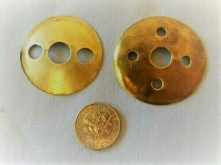 2 Brass Plates For Inside Miners Carbide Lamps,  Unidentified Brand,  Mining Parts