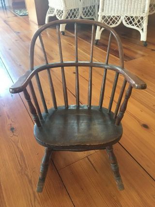 Antique Childs Windsor Rocking Chair -