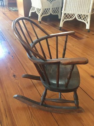 Antique Childs Windsor Rocking Chair - 2