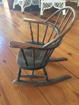 Antique Childs Windsor Rocking Chair - 4