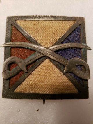 LARGE CIVIL WAR CAVALRY 25TH CORPS BADGE HQ BLACK SOLDIER UNIT.  ENGRAVING 5