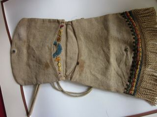 Antique Arts & Crafts Movement Hand - Embroidered Purse Mission Era 1900 Handbag 6
