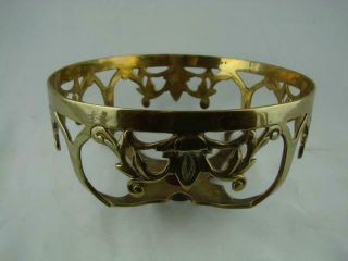Victorian Brass Oil Lamp Font Basket,  Pierced Decoration,  23mm Undermount