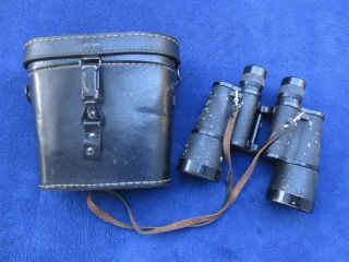 Ww2 German 1944 Military 10x50 Binoculars Beh Dienstglas By Leitz
