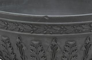 Antique Wedgwood Acanthus Leaf 8 Inch Black Basalt Bowl 19th Century 7