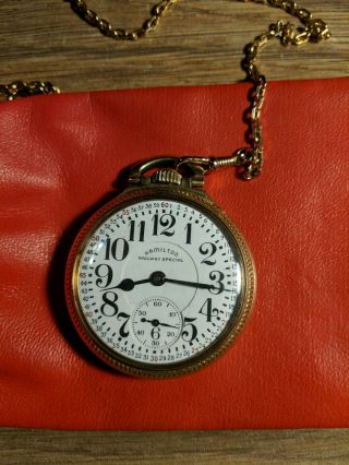 Hamilton 992b - 21 Jewel Railway Special Pocket Watch - C493740 - Bar Over Case -