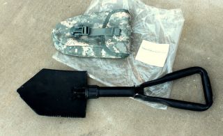 US MILITARY Trifold FOLDING SHOVEL E - Tool Entrenching ames army CASE GI 7