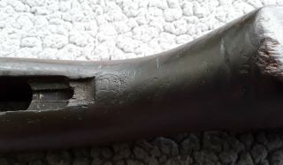 Early SA M1 Garand Stock,  GHS Cartouche,  Cond. ,  Circled P with Serifs 4