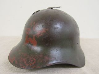 Wwii Russian Red Army Sch36 Helmet.  Battlefield Relic.  Dated 1937.
