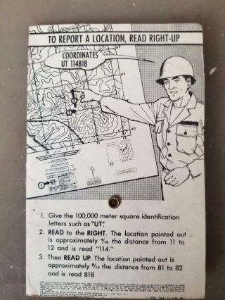 U.  S.  G.  I.  ISSUE MAGNETIC COMPASS RA MILLER CORP W/ARMY MAP READING PAMPHLET 2