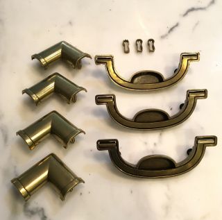 Vintage Drexel Heritage Accolade Brass Campaign Style Hardware