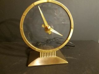 Vintage Art Deco Jefferson Golden Hour Mystery Electric Clock,
