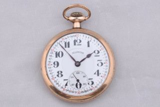 Vintage Illinois Pocket Watch Gold Plated Great Northern Special 21 - Jewels Runs