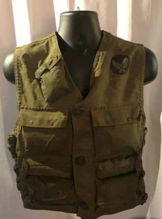 Military Wwii Army Air Forces Emergency Sustenance Vest Type C - 1 Sears Roebuck