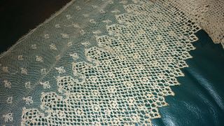 Antique Net Lace Yardage Taupe Color 8 