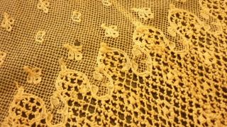 Antique Net Lace Yardage Taupe Color 8 