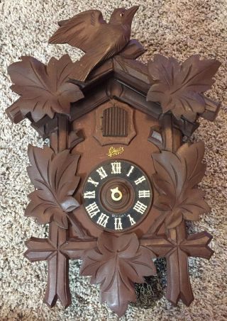 Vintage 8 - Day Cuckoo Clock,  By Aug Schatz & Sohne Ku50 Germany
