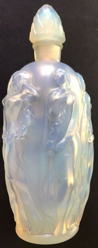 Rare Antique 1920 Signed Sabino Opalescent Crystal Perfume Bottle “gaite " 6 In