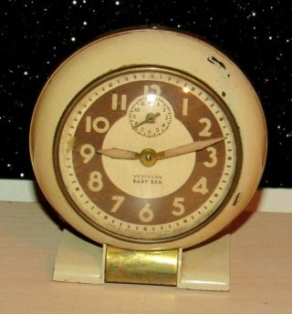 Pre - World War Ii Westclox Baby Ben Alarm Clock Ca.  1938 Retro Clock