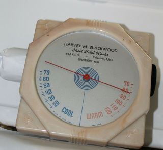 Antique Vintage Thermometer Harvey Blackwood Columbus Ohio University Bakelite