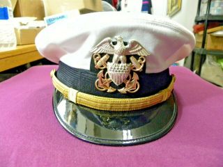 U.  S.  Navy Officer Hat,  Combo Ensign To Lt.  Commander,  " Zepher You Can Pac " Sz.  7