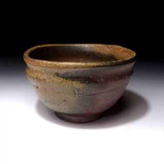 XP7: Japanese Pottery Tea bowl,  Bizen ware by Famous potter,  Tokai Oyama 2