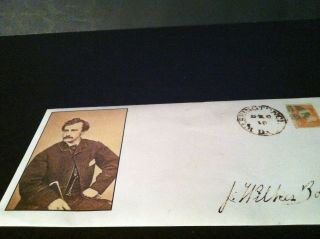 Envelope With John Wildes Booth,  C1865 - The Man Who Killed President Lincoln