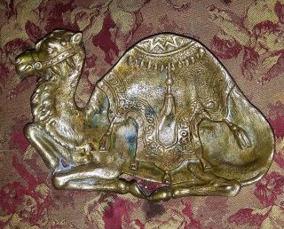 Antique Art Nouveau Bronze Camel Card Tray Not A Recast