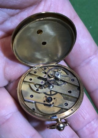 RARE ANTIQUE 1800’s PATEK PHILLIPPE 18K GOLD POCKET WATCH W/ CASE & KEY 8