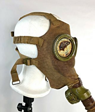 Japanese Imperial Army Type 95 Gas Mask / Respirator - VTG WWII 99 Khaki Canvas 2