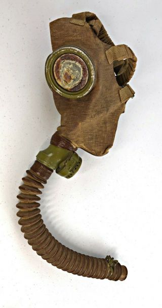 Japanese Imperial Army Type 95 Gas Mask / Respirator - VTG WWII 99 Khaki Canvas 7