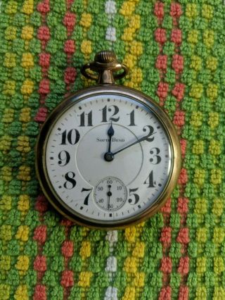 1920 ' s Vintage South Bend Pocket Watch 21 Jewel 4