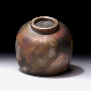 ZO4 Vintage Japanese Pottery Tea Bowl,  Bizen ware by Famous Potter,  Hosei Yoneda 7